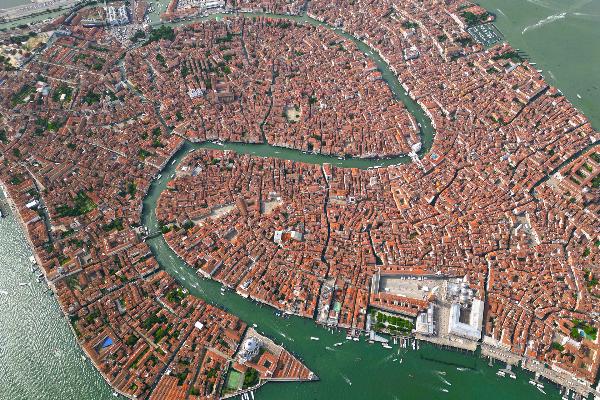 Veduta aerea di Venezia