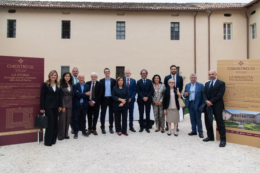 Parma, CHIOSTRO 26, Student housing , gruppo all'inaugurazione
