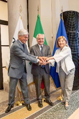 Gelsomina Vigliotti, Vicepresidente di BEI, Dario Scannapieco, AD di CDP, Ferruccio Ferranti, AD di MCC