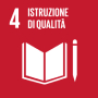 icona SDGs istruzione di qualità