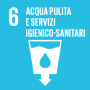 icona SDGs acqua pulita e servizi igienico-sanitari