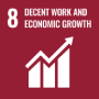 Decent work and economic growth SDGs icon