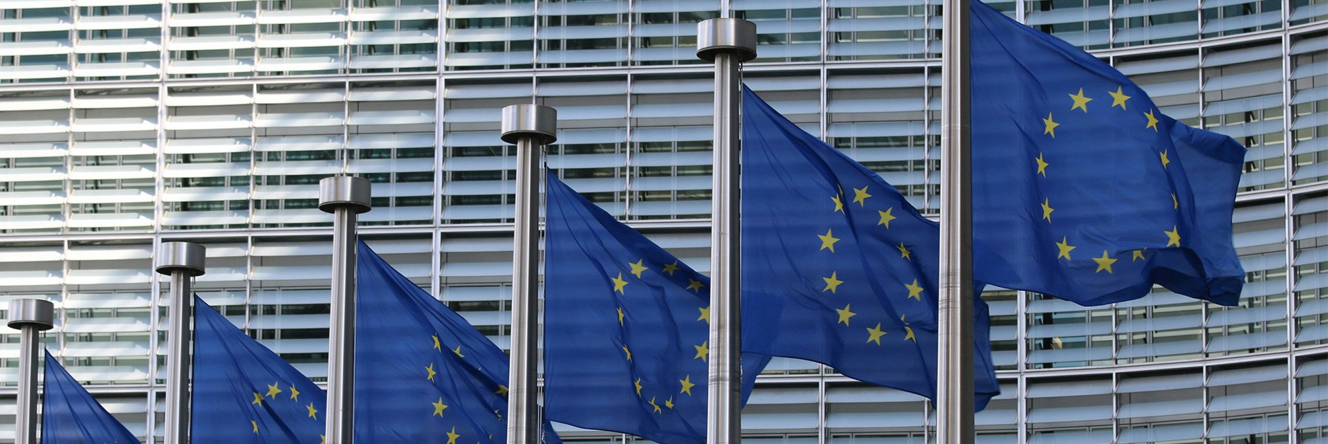 bandiere UE Palazzo Commissione Europea