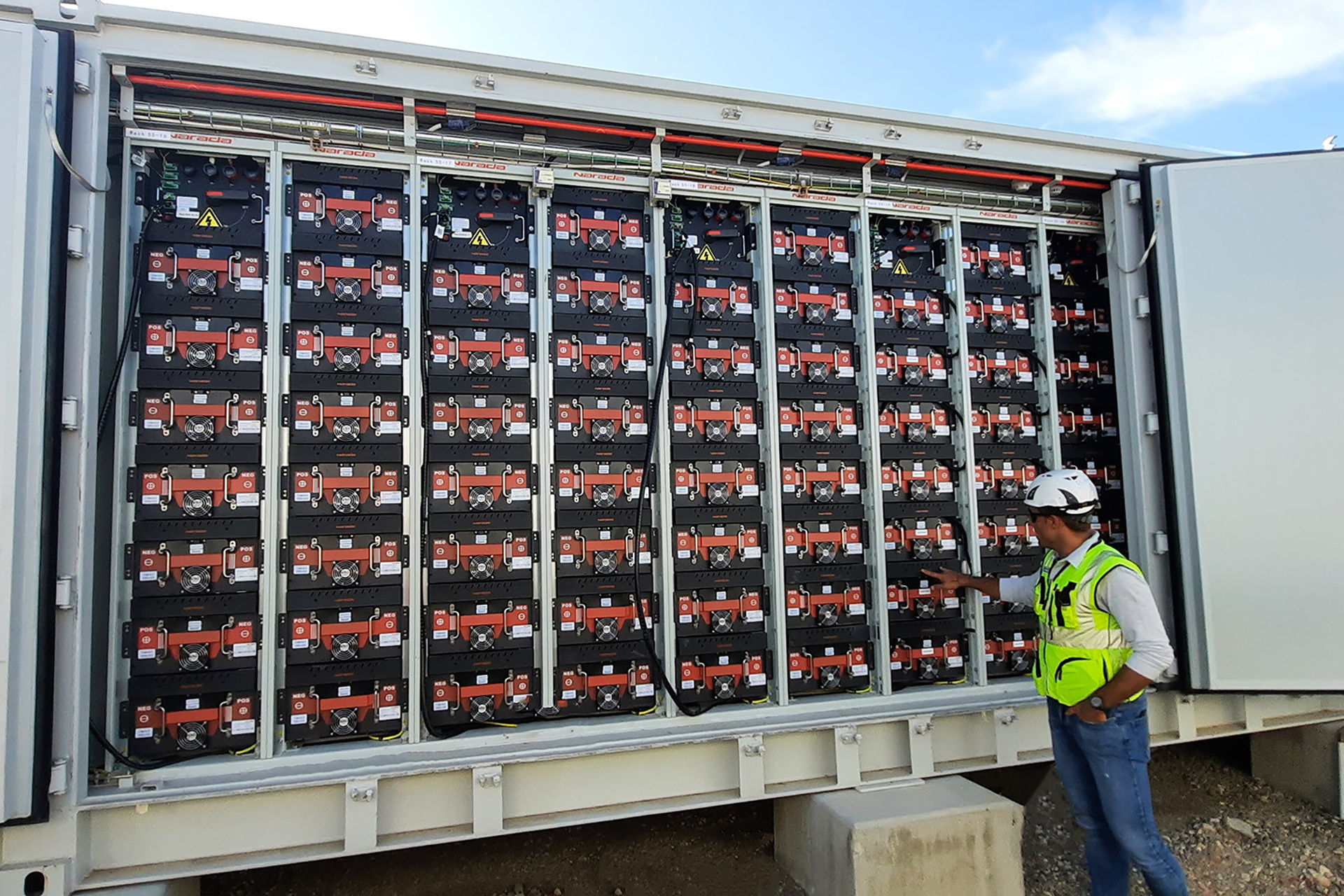Sistema di batterie modulari per impianto energetico.